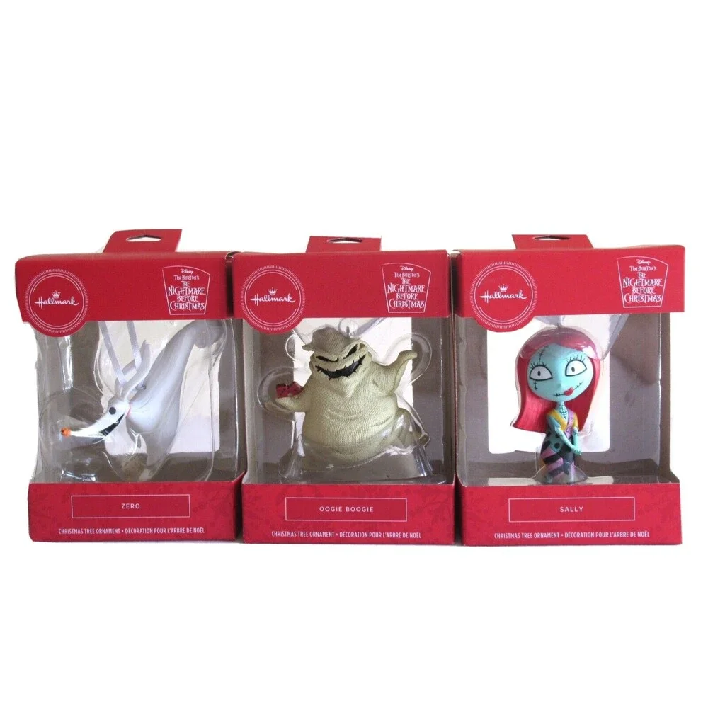 Hallmark ZERO SALLY OOGIE BOOGIE Nightmare Before Christmas 3 Ornaments Disney